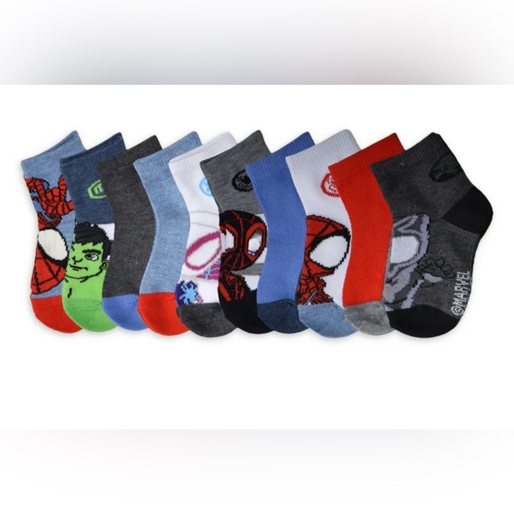 New spider man toddler ankle socks size 2T-3T - Picture 4 of 6